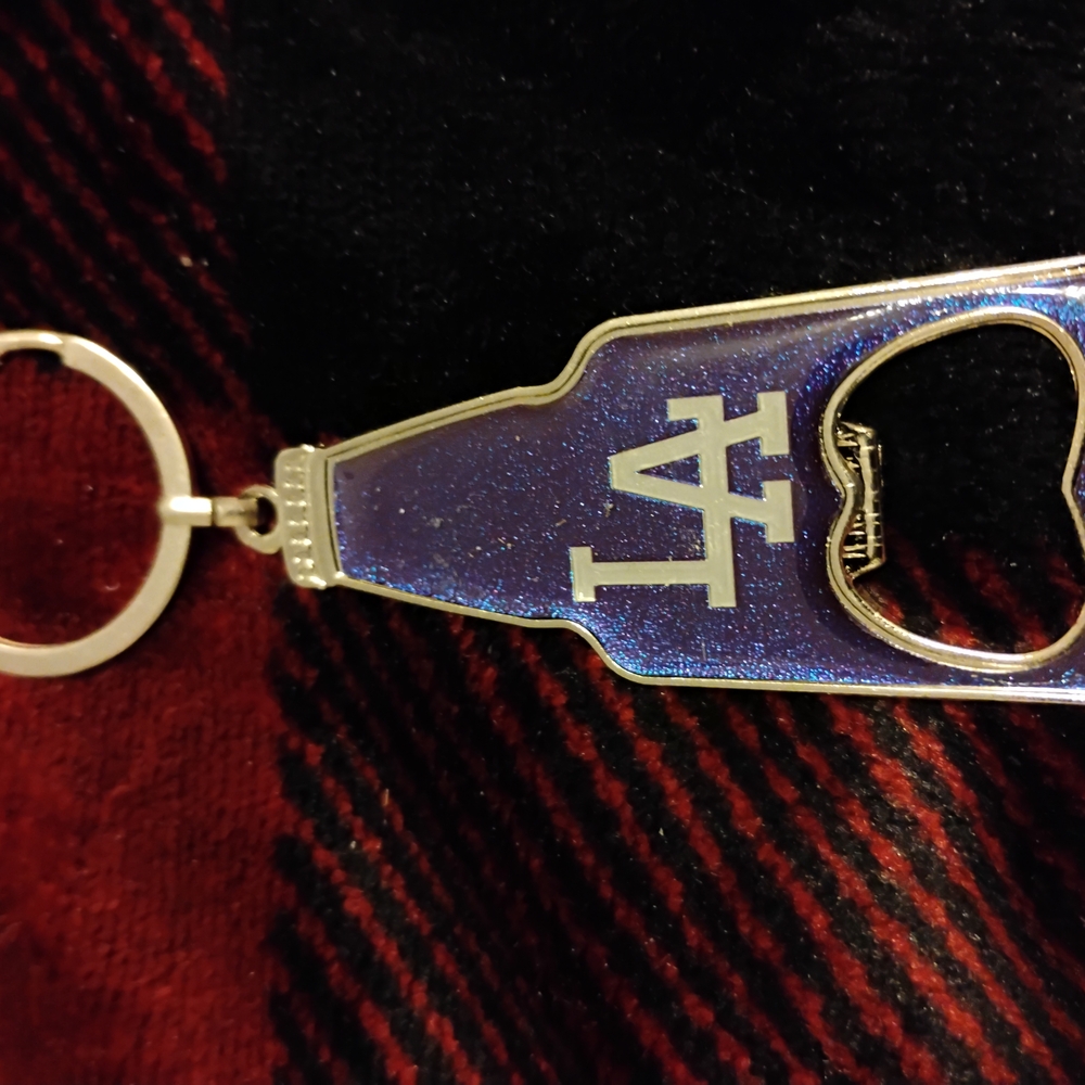 Blue LA Keychain Bottle Opener